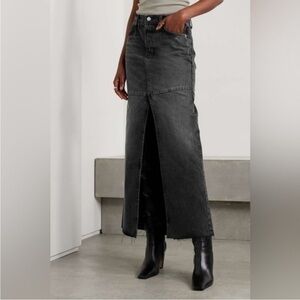Reformation Tazz Paneled Organic Denim Skirt